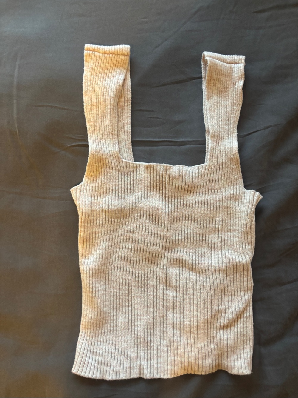 Abercrombie Pink Ribbed Square Crop